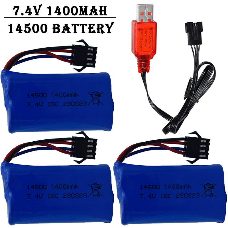 Balance Charger Rc - 7.4V 1400mAh 14500 Lithium-Ion Batterij/Met SM4P