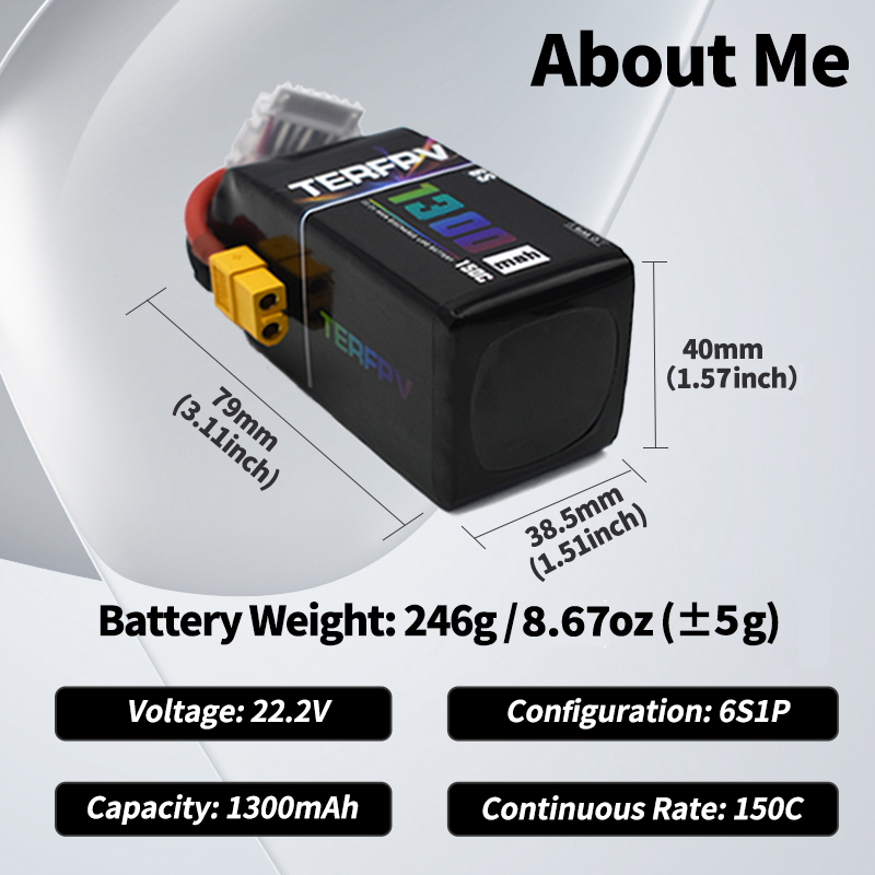 TERFPV Lipo Batterij 6S 22.2V  - Lipo Battery 6S recensie en prijs