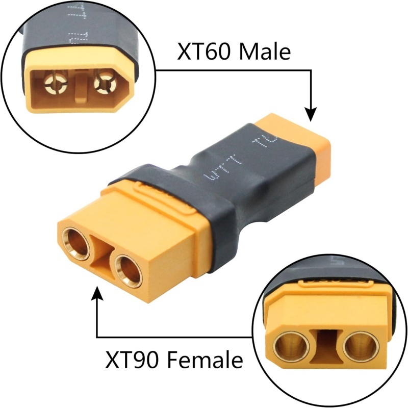 2PCS XT90 naar XT60 Adapter Ma - Drone Battery Charger recensie en prijs