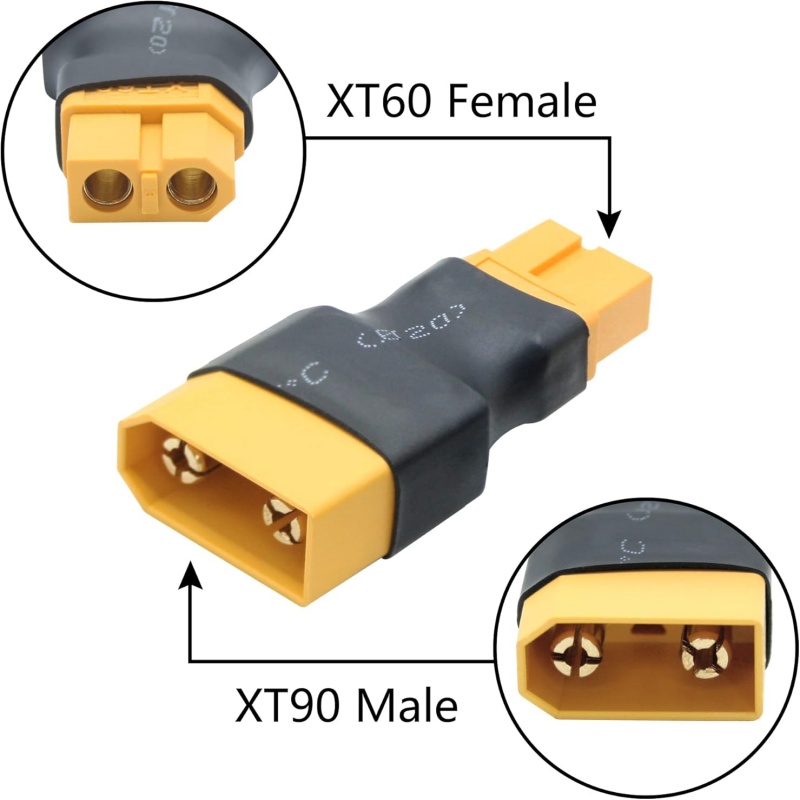 2PCS XT90 naar XT60 Adapter Ma - Drone Battery Charger recensie en prijs