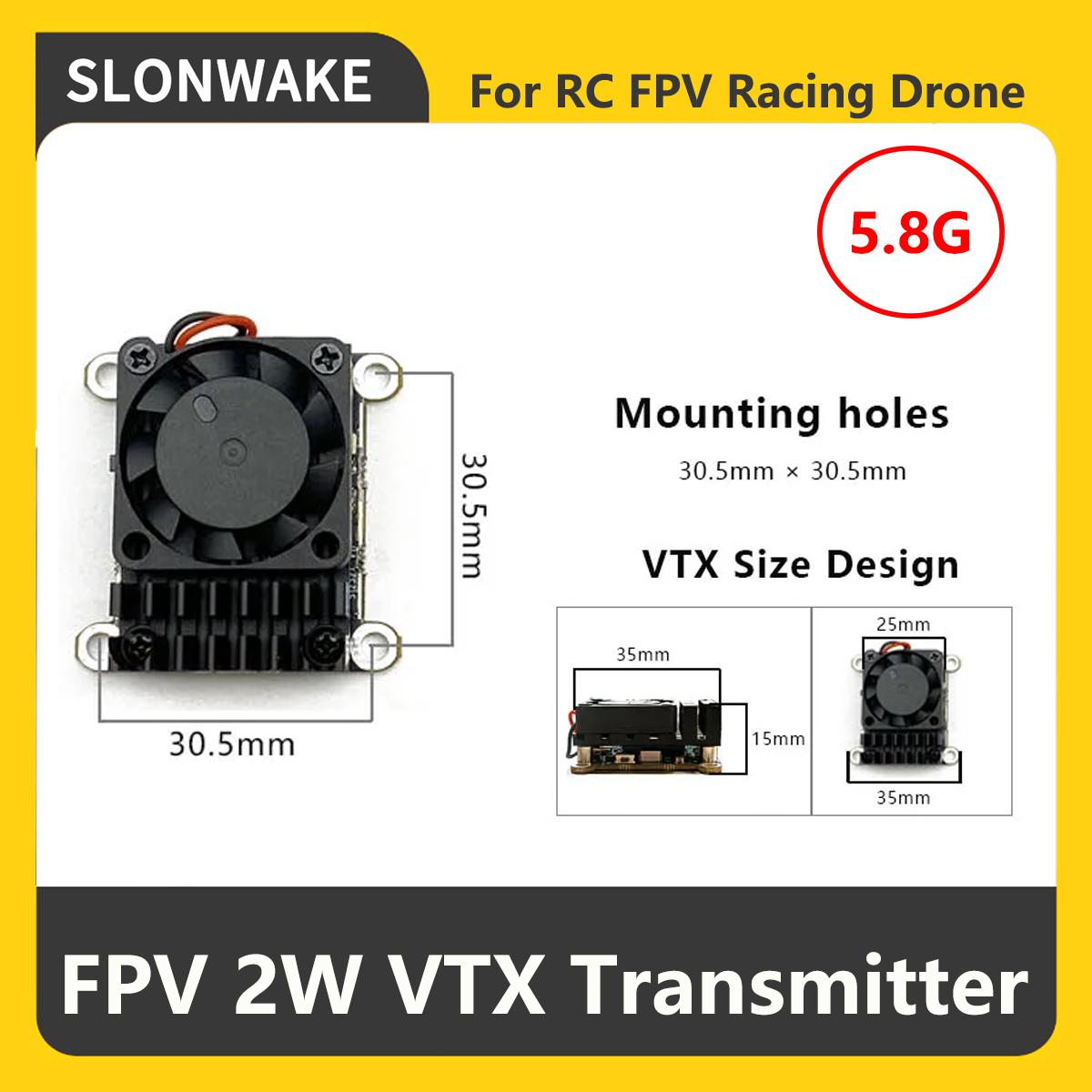 SLONWAKE 5.8G 2000mW FPV VTX Z - Fpv Camera recensie en prijs