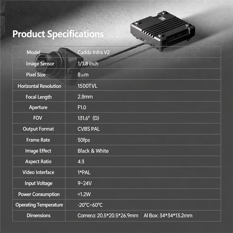 RISE-Infra V2, een analoge FPV - Analog Fpv Camera recensie en prijs